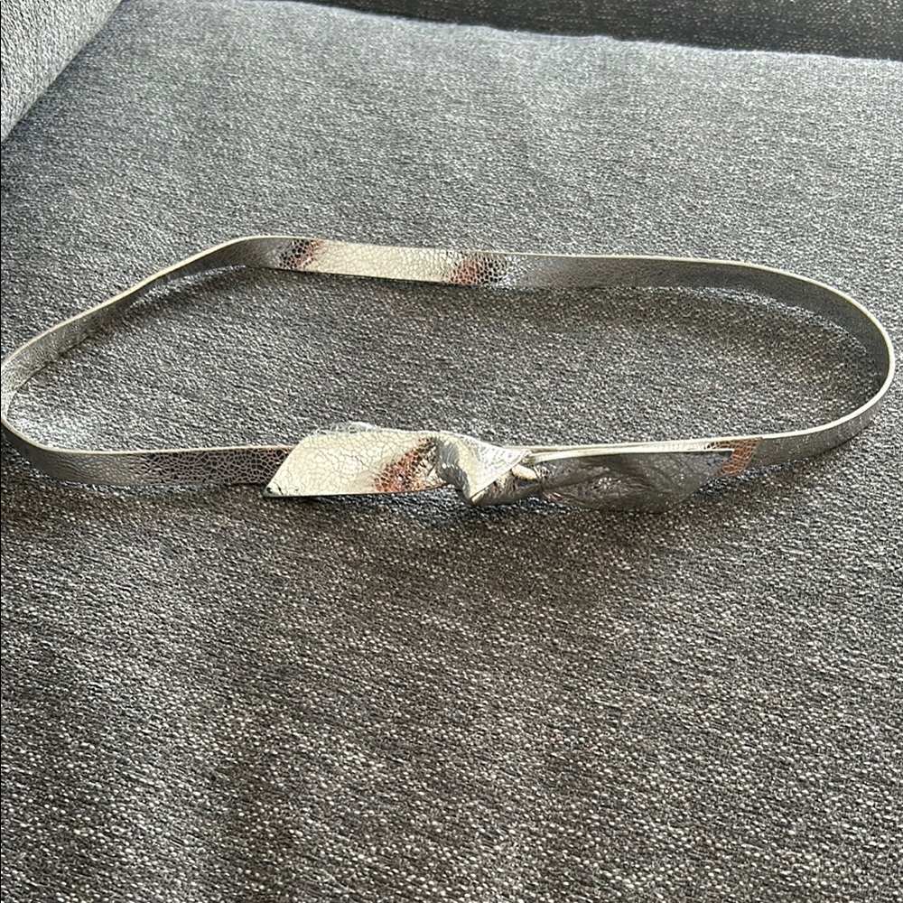 J Crew Metallic Silver Women's Belt